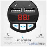 Wireless Car FM Transmitter + Charger - FM390 - Image 5